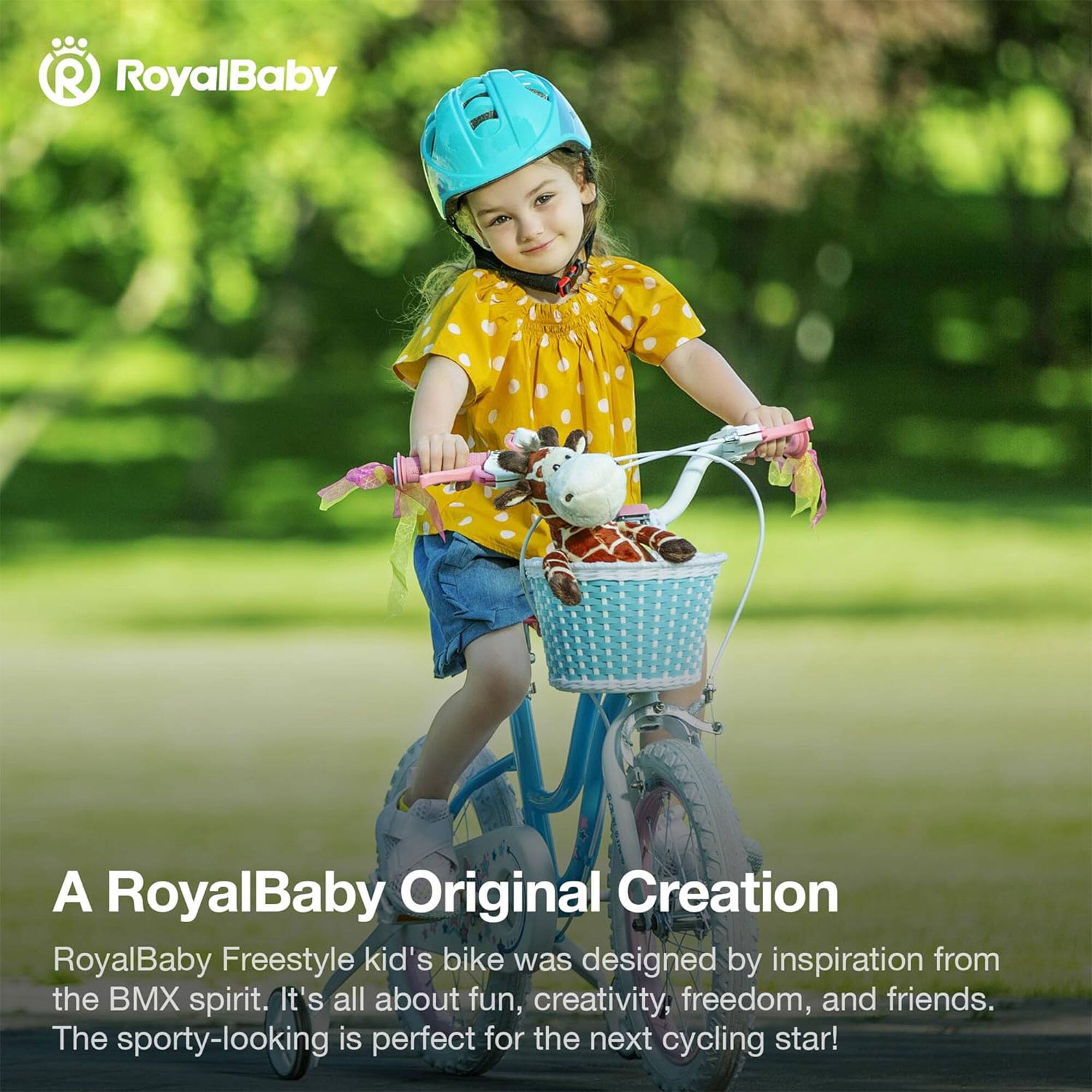 A RoyalBaby Original Creation

RoyalBaby Freestyle kid's bike was designed by inspiration from the BMX spirit. It's all about fun, creativity, freedom, and friends. The sporty-looking is perfect for the next cycling star!