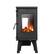 Back. Bestier - Electric Fireplace Stove, Freestanding Fireplace Heater with Realistic Flame, 1000/1500W Fireplace Heater - Black.