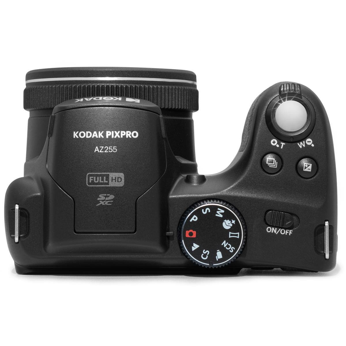 KODAK  
KODAK PIXPRO AZ255  
O.T  
W  
FULL HD SD XC  
S P CS SCN  
ON/OFF