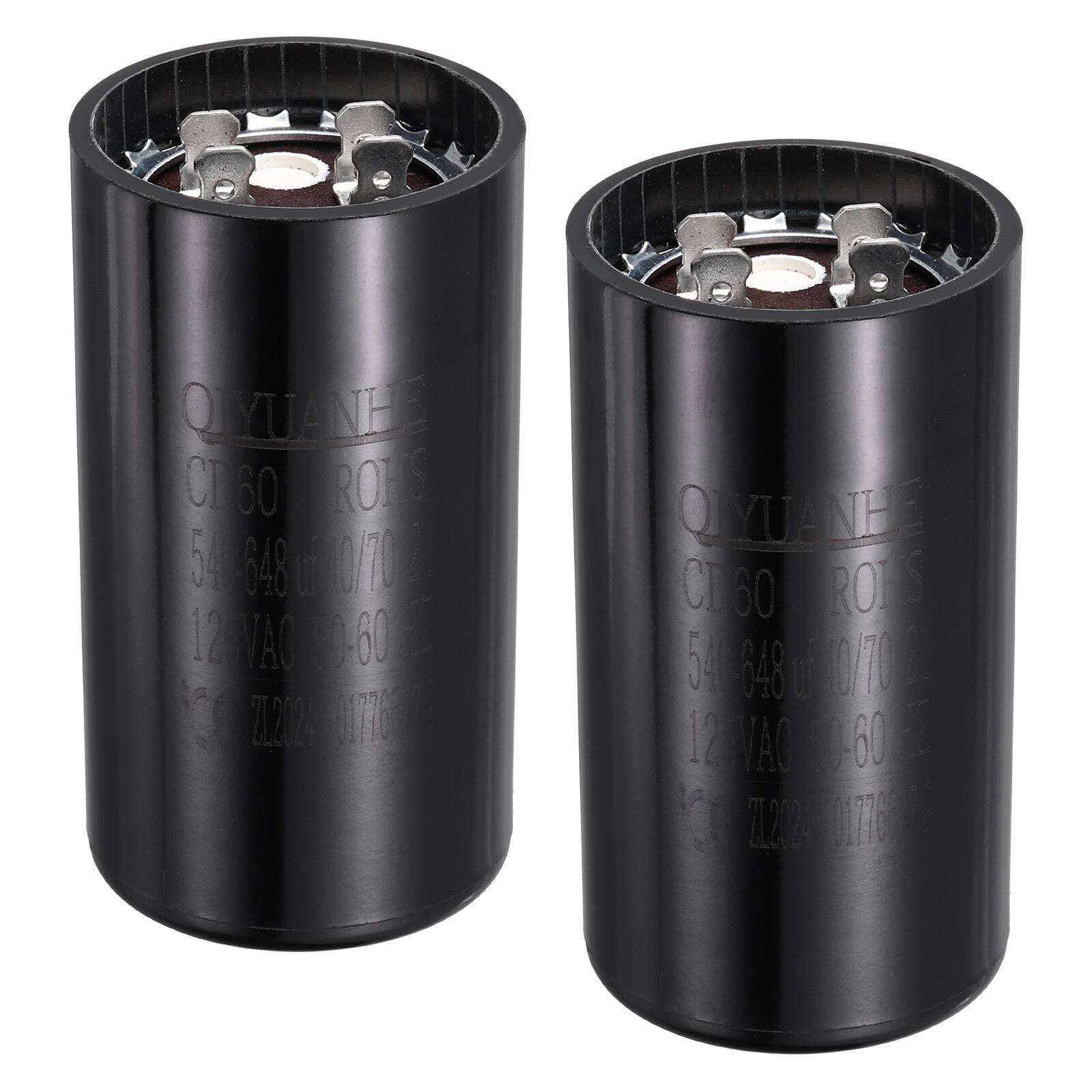 Unique Bargains - 2pcs CD60 Motor Run Capacitor, 540-648uF MFD AC125V, 50-60Hz, for Motor 46x86mm - Black price history on PriceWatchPro