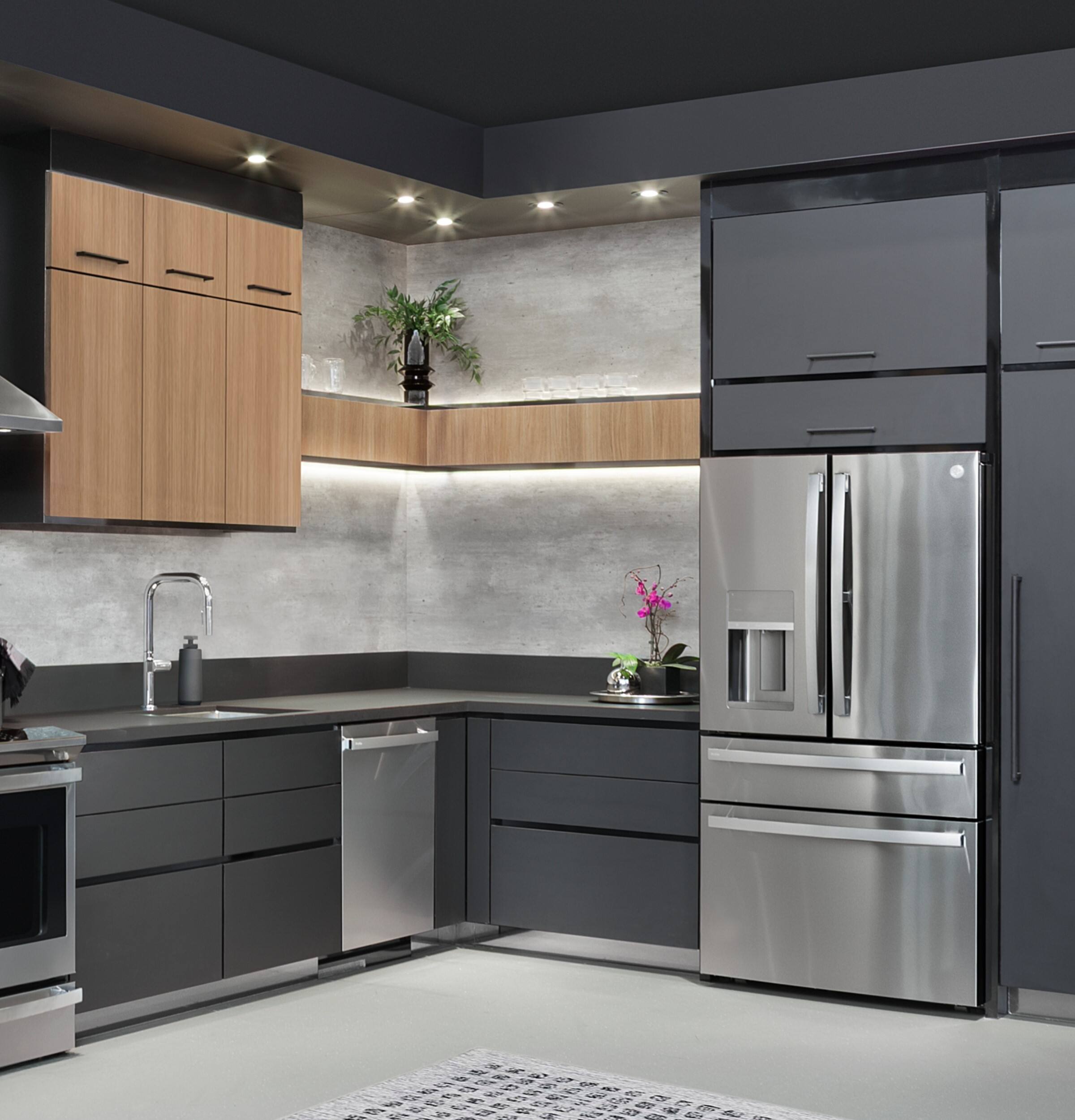 Alt View 31. GE Profile - 27.9 Cu. Ft. 4-Door French Door Smart Refrigerator with Hands-Free AutoFill - Stainless Steel.