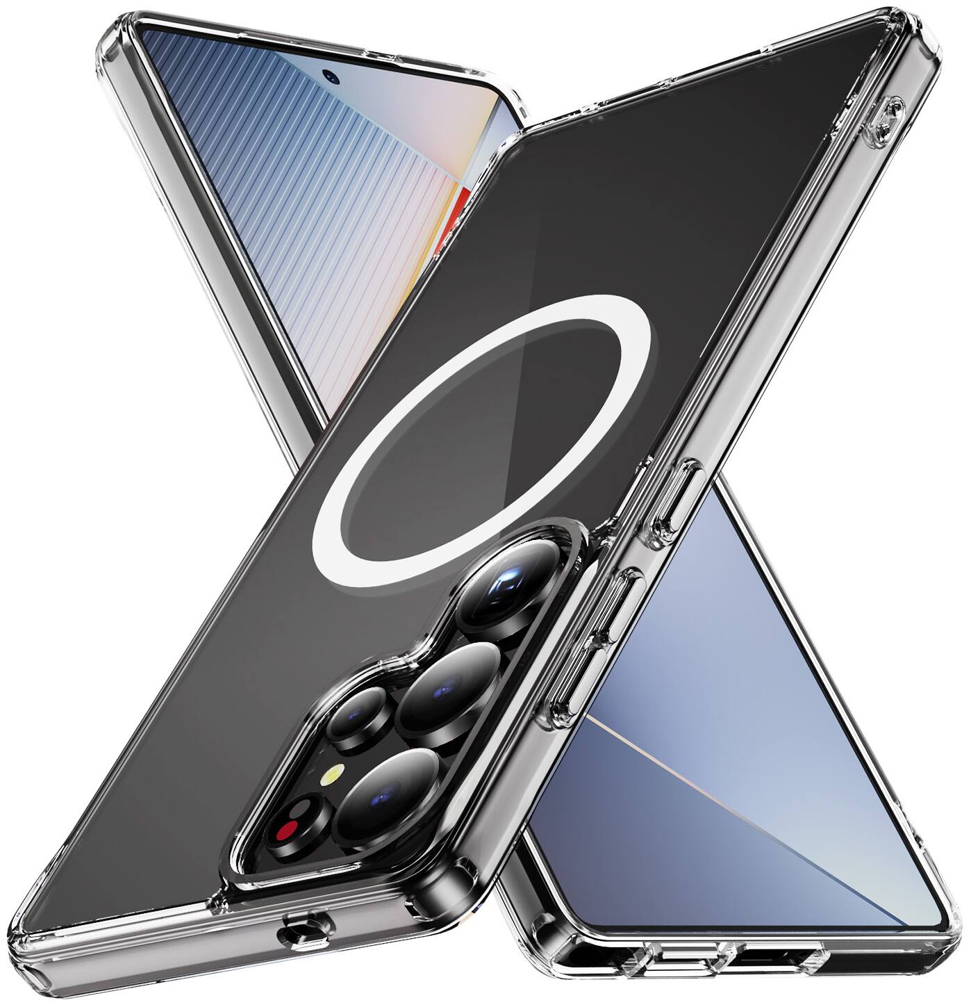 Front. Nakedcellphone - Clear Case for Samsung Galaxy S25 Ultra Phone - Compatible with MagSafe - Clear.