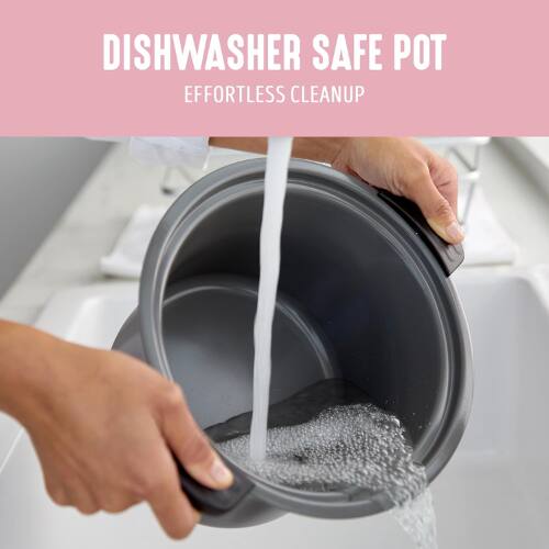 DISHWASHER SAFE POT  
EFFORTLESS CLEANUP