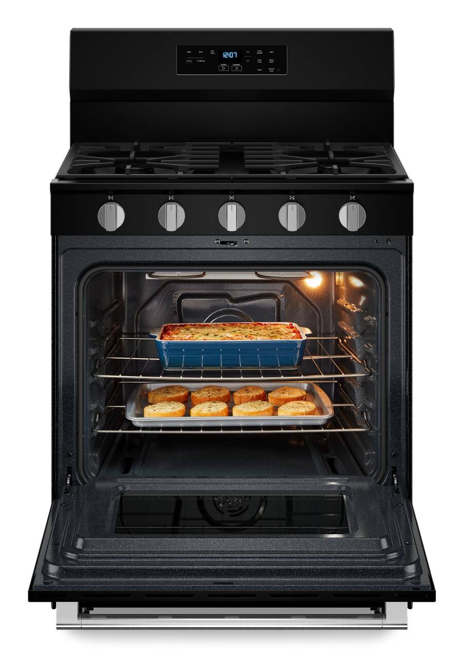 Alt View 2. Maytag - 5.0 Cu. Ft. Freestanding Gas Range With No Preheat Air Fry and Air Baking - Black.