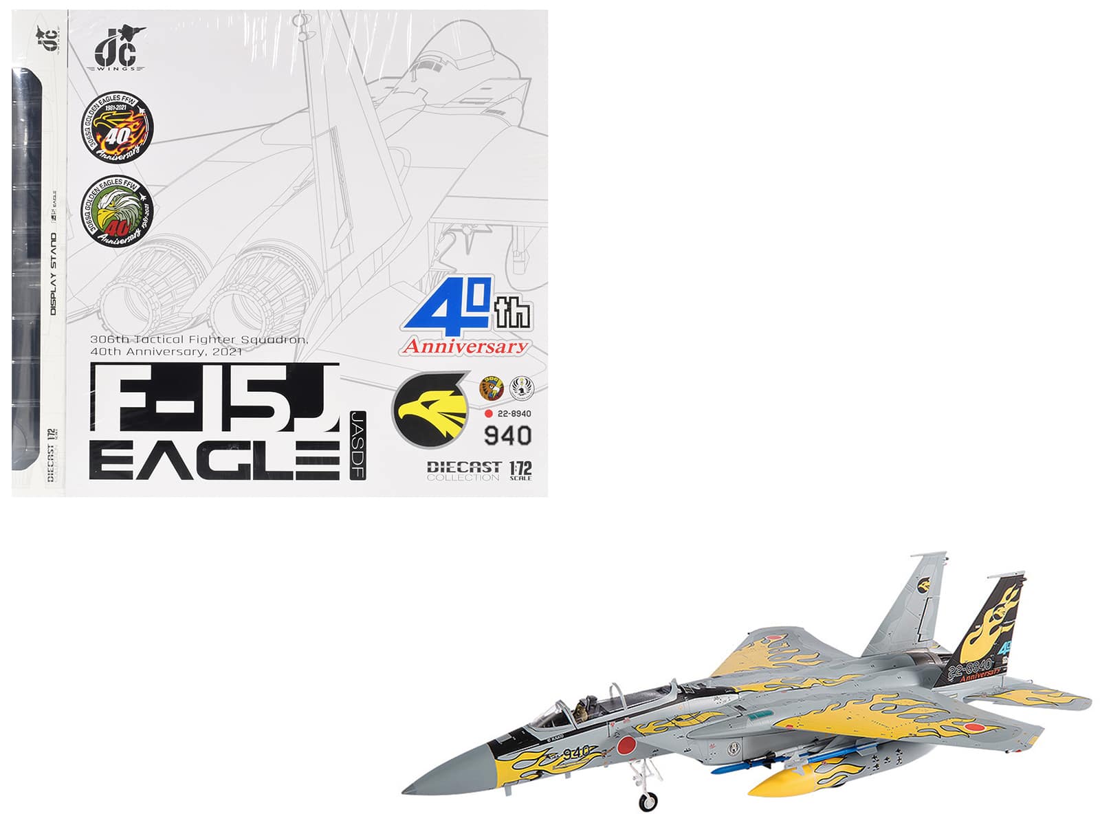 "Mitsubishi F-15J Eagle Fighter Aircraft ""40th Anniversary"" 2021 JASDF 1/72 Diecast Model by JC Wings" price history on PriceWatchPro