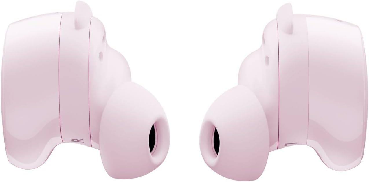 Angle. Bose - Bose QuietComfort Earbuds Bundle with Fast Charger - Noise Cancellation (Petal Pink) - Petal Pink.