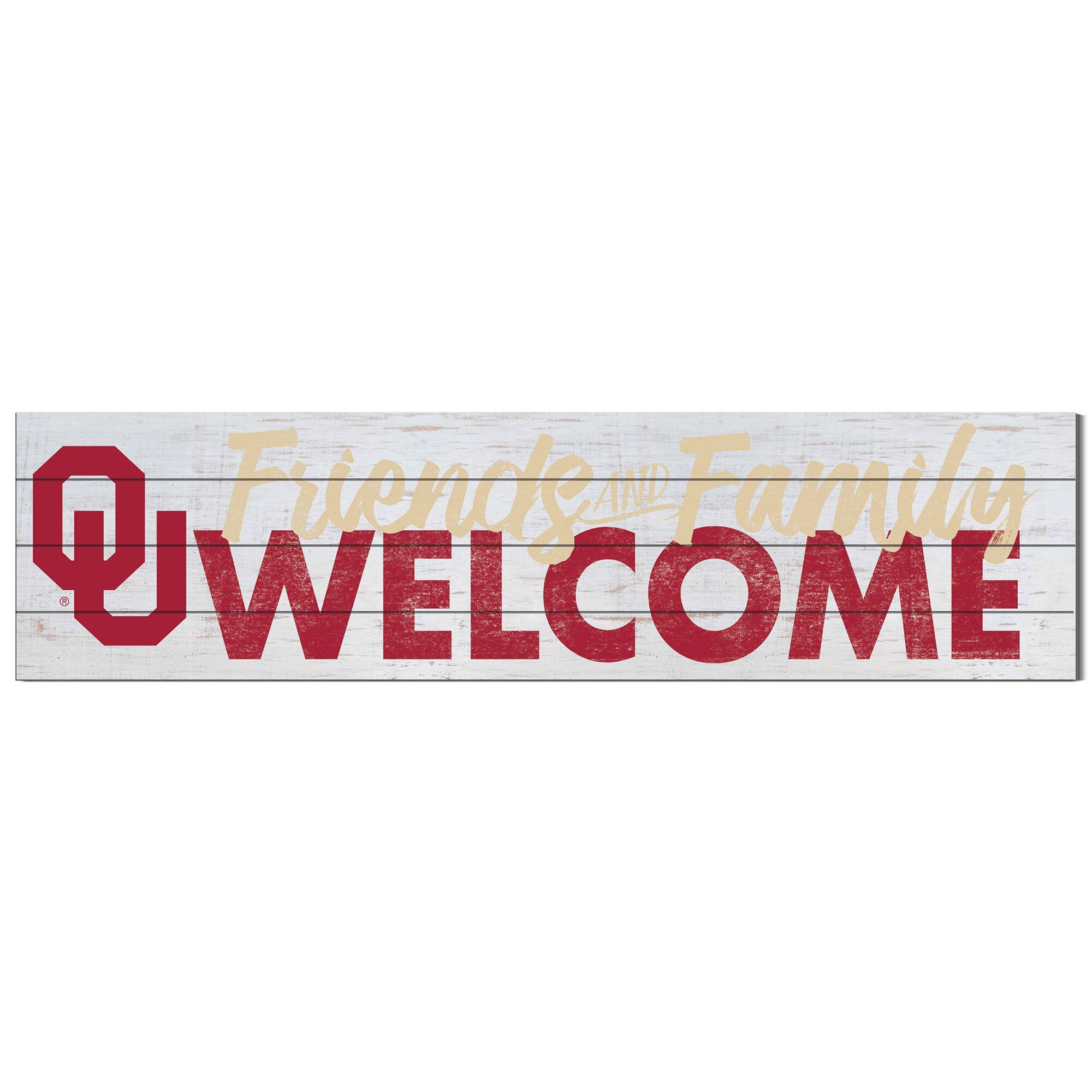 Oklahoma Sooners 10'' x 40'' Friends & Family Welcome Sign