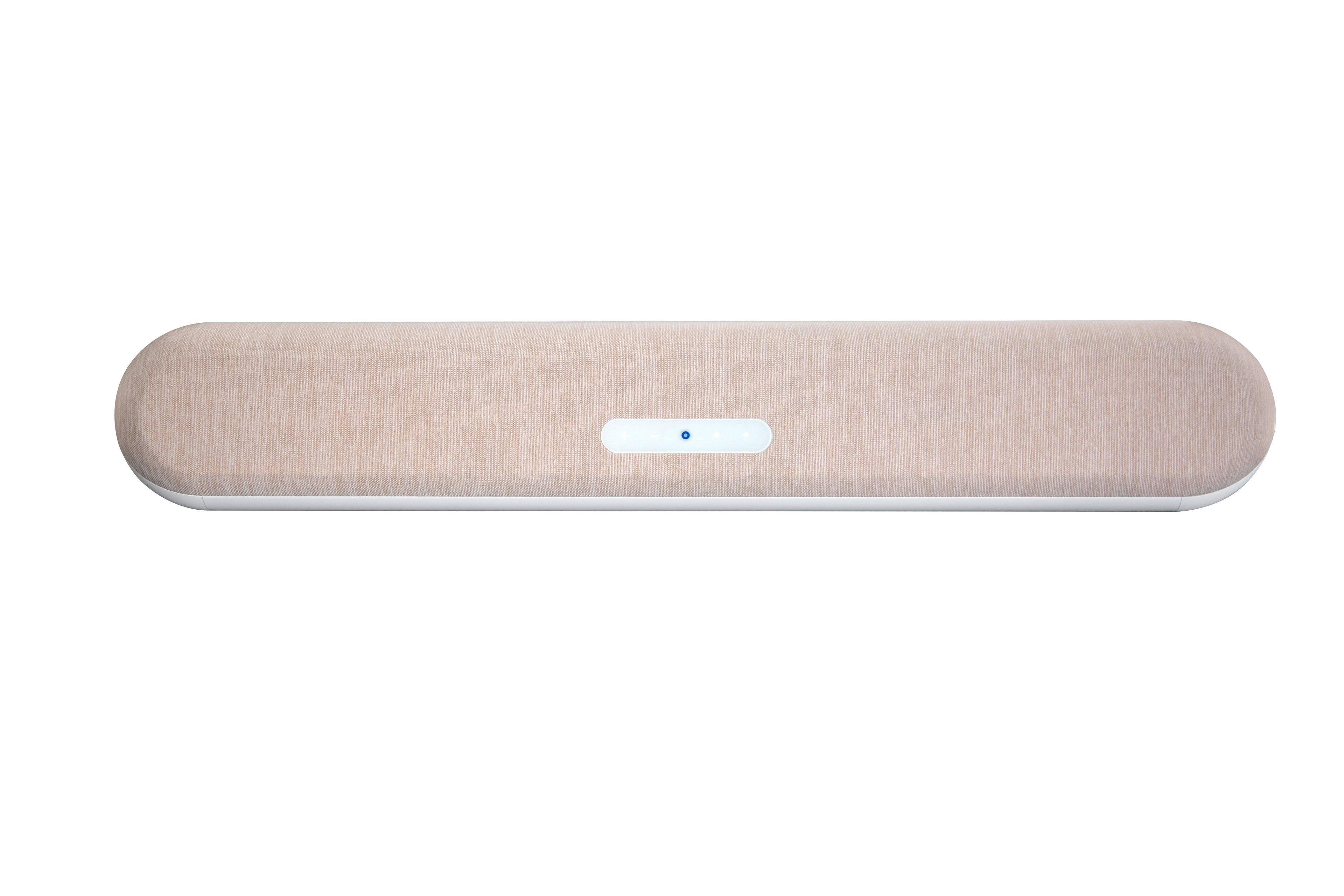 Left. Bluesound - Bluesound PULSE CINEMA MINI Wireless Streaming Soundbar, Tan - Tan.