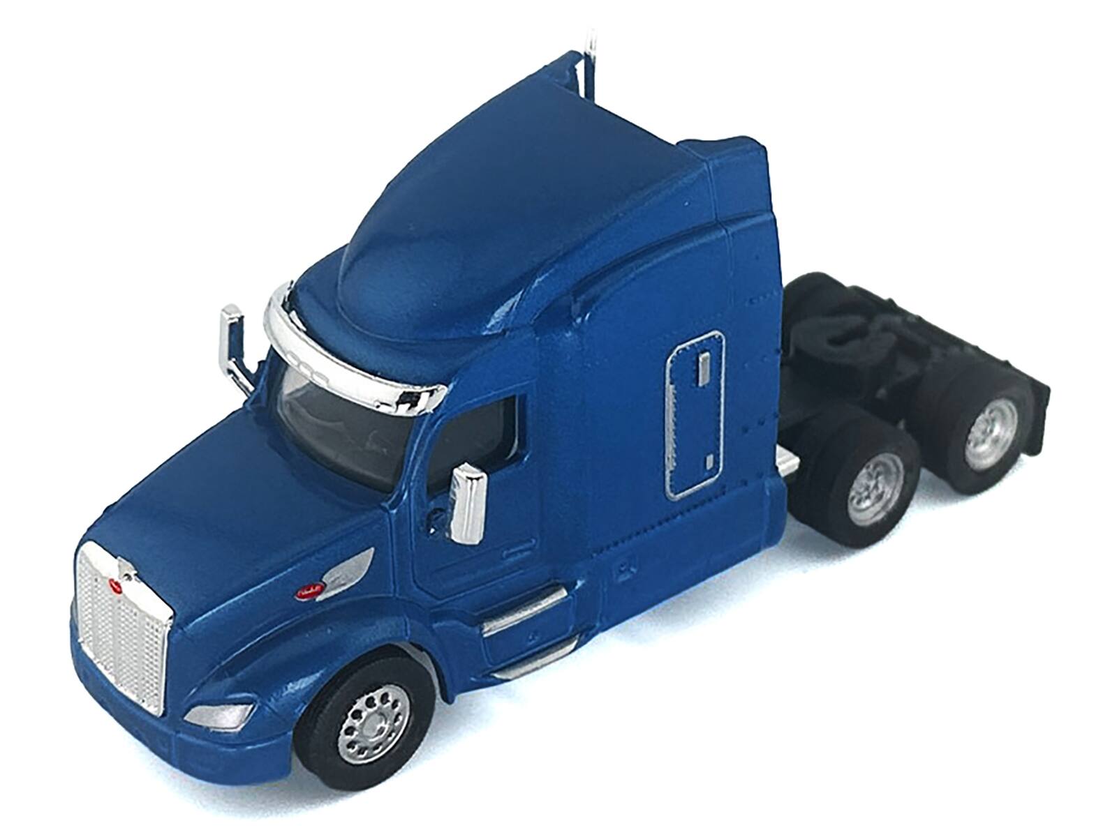 Alt View 1. HO Logistics Replicas - Peterbilt 579 Sleeper Cab Blue Metallic 1/87 (HO) Scale Plastic Model Car by HO Logistics.