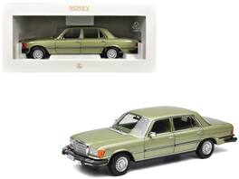 1979 Mercedes-Benz 450 SEL (US Version) Silver Green Metallic with Green Interior 1/18 Diecast Model Car by Norev - Silver, Green Metallic