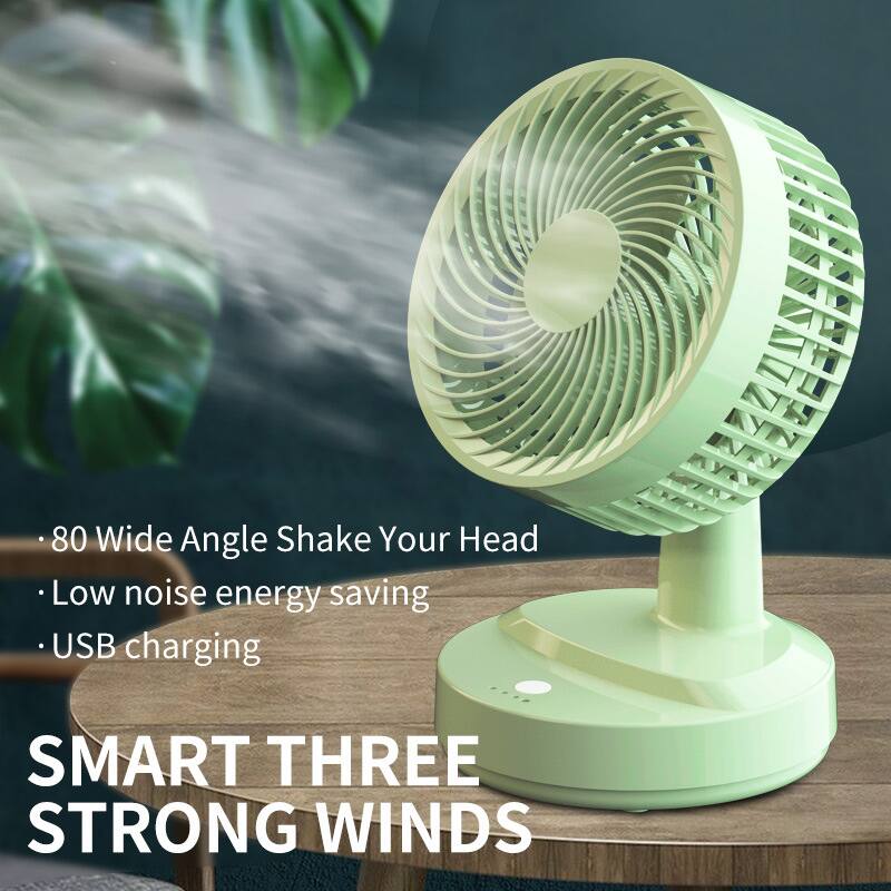 - 80 Wide Angle Shake Your Head
- Low noise energy saving
- USB charging

SMART THREE STRONG WINDS