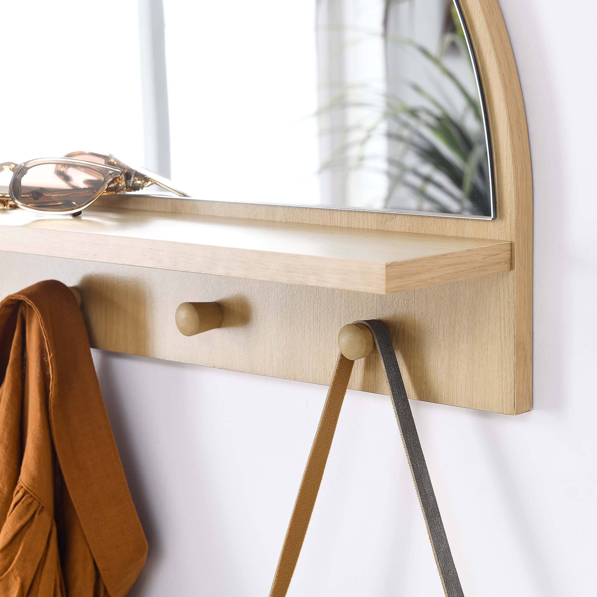 Alt View 1. Modway - Moonbeam Arched Mirror by Modway - Oak.