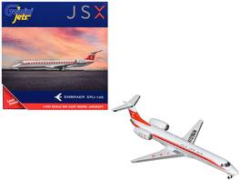 Embraer ERJ-145 Commercial Aircraft "JSX" (N960JX) White with Red Stripes and Tail 1/400 Model Airplane by GeminiJets