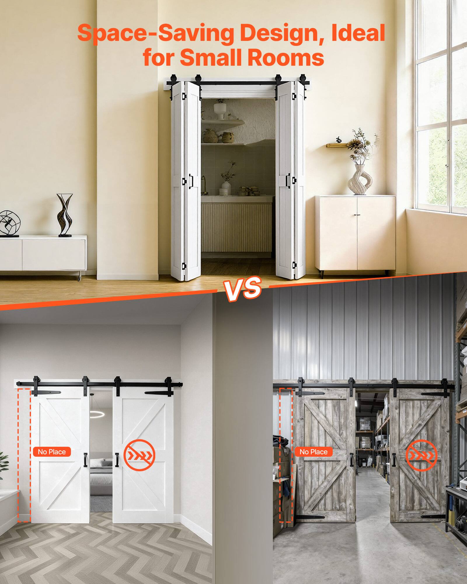 Space-Saving Design, Ideal for Small Rooms  
VS  
No Place