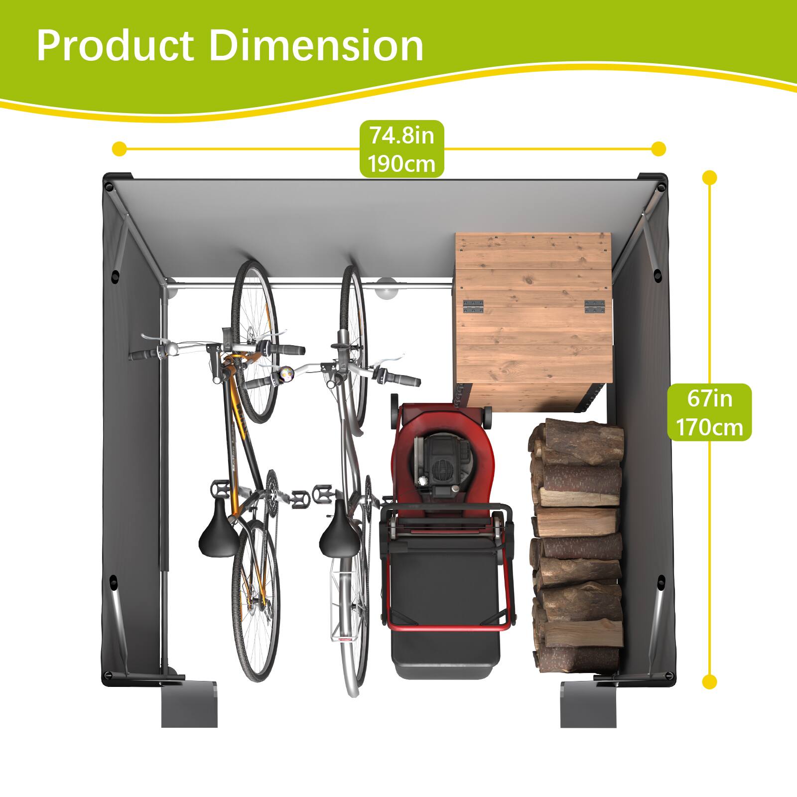 Product Dimension: 74.8in (190cm) x 67in (170cm)