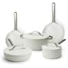 Front. Alva - Alva Mobi Nonstick Ceramic Cookware Set 8-Piece Set - Easy to Clean, Oven Safe - Cannoli Cream.