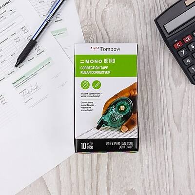 REPORT: Tombow MONO RETRO CORRECTION TAPE  
RUBAN CORRECTEUR  
Instant corrections  
10 PECES  
15 A 32 FT (0.45 M - 1.0 M) EACH  
10 PIECES  
1/2 IN X 28 FT (0.45 M - 1.0 M) EACH