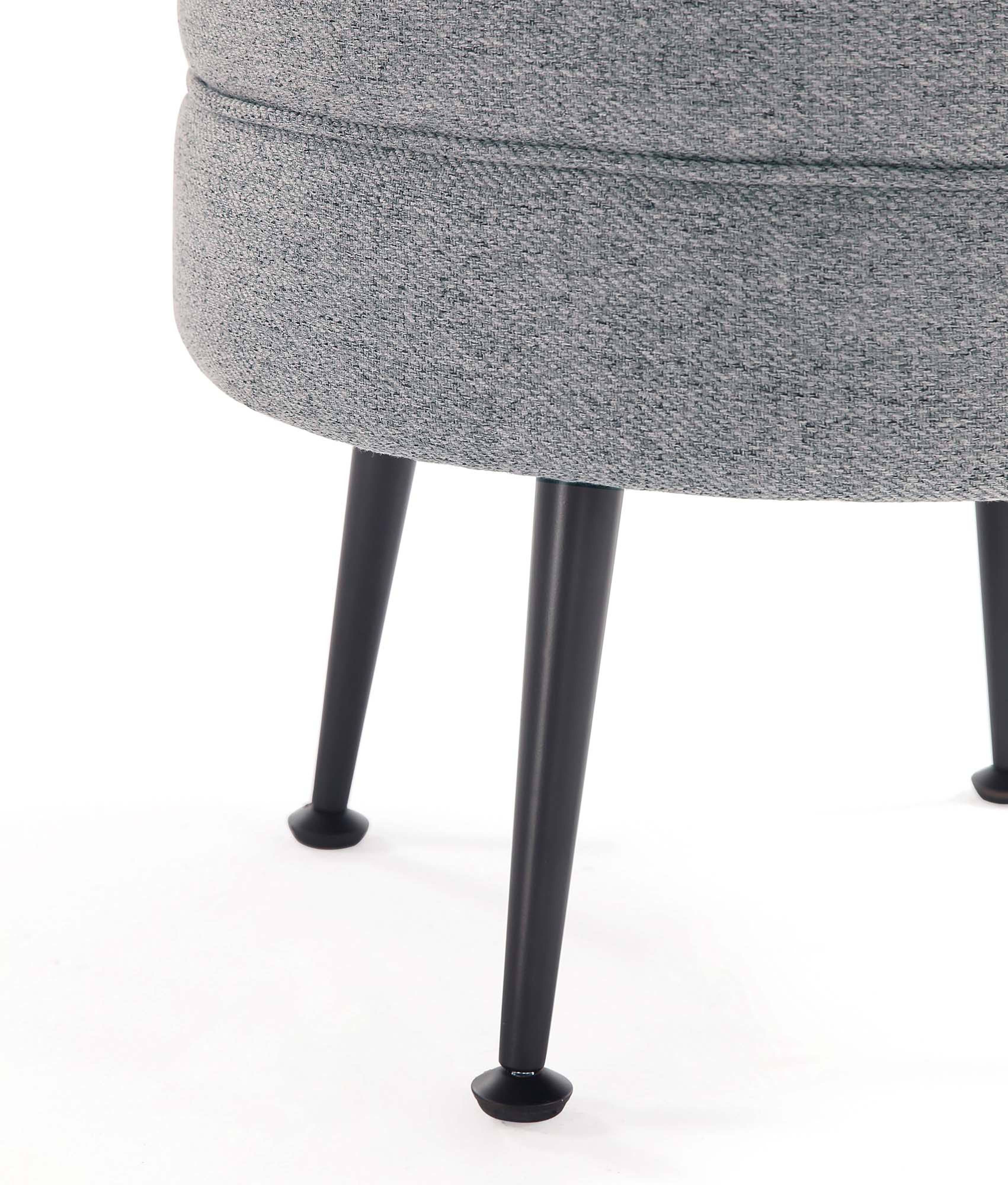 Alt View 1. Manhattan Comfort - Bailey Mid-Century Modern Upholstered Accent Ottoman - Gray.