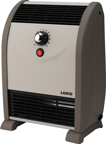 Angle View: Lasko 100 sq. ft. Electric Airflow Heater