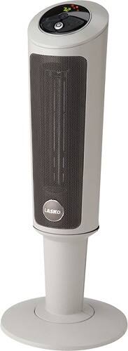 Angle Standard. Lasko - Digital Ceramic Pedestal Heater - Gray/White.
