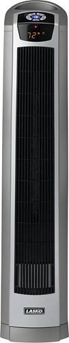 Front Standard. Lasko - Electronic Ceramic Tower Heater - Gray/Black.