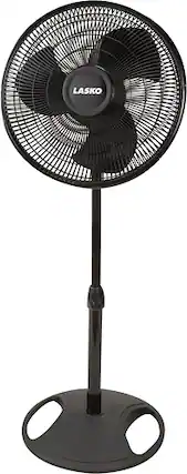 Front. Lasko - Stand Fan - Black.
