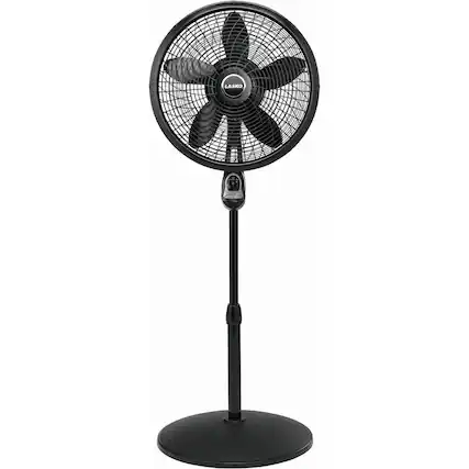 Front. Lasko - Cyclone 18" Pedestal Fan - Black.