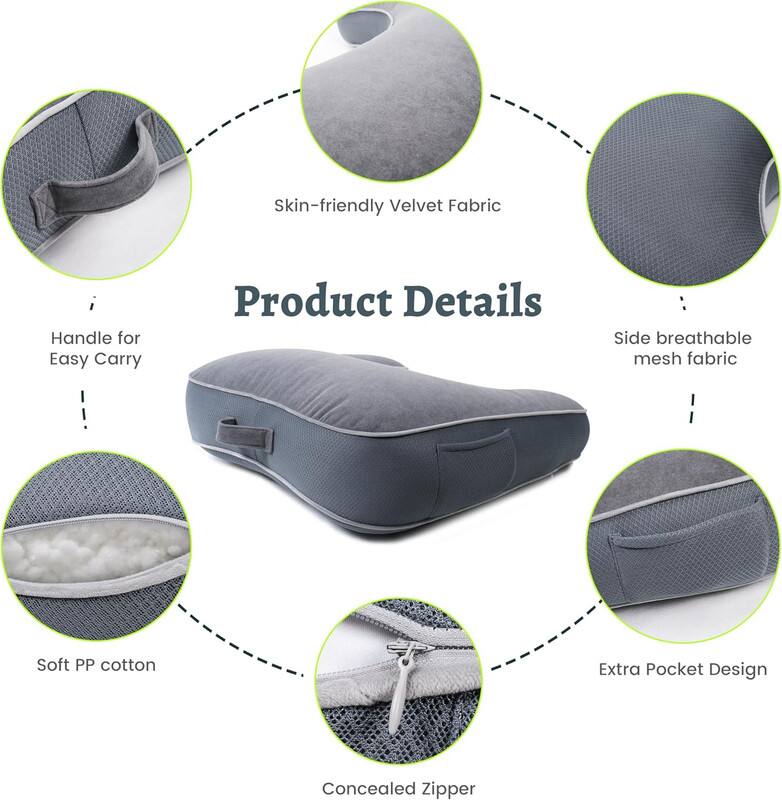 Product Details

- Skin-friendly Velvet Fabric
- Handle for Easy Carry
- Side breathable mesh fabric
- Soft PP cotton
- Concealed Zipper
- Extra Pocket Design