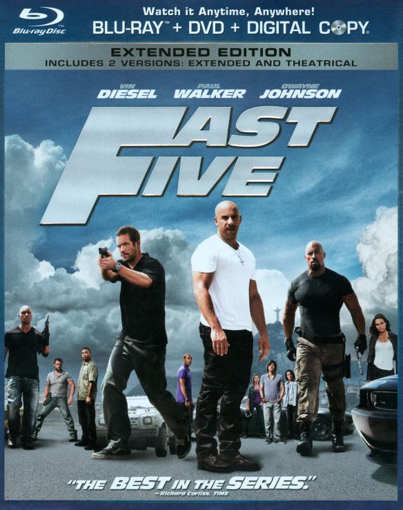  Fast Five [Rated/Unrated] [2 Discs] [Includes Digital Copy] [Blu-ray/DVD] [2011]