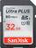 Front. SanDisk - Ultra PLUS 32GB SDHC UHS-I Memory Card - Black/Gray/Red.