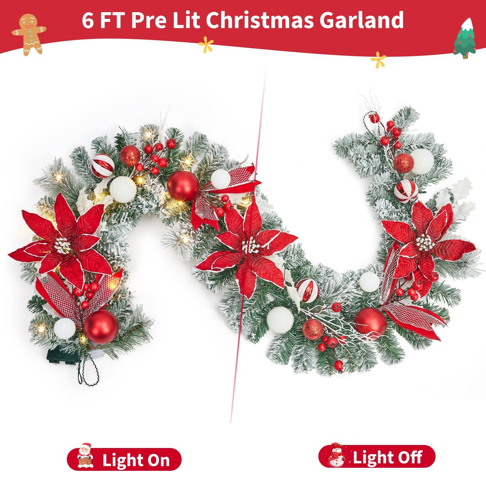 6 FT Pre Lit Christmas Garland

Light On

Light Off