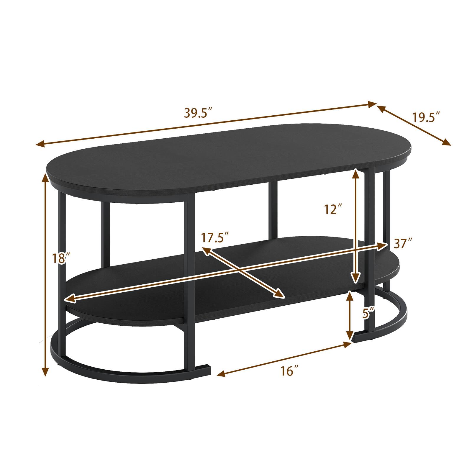 39.5" 19.5" 12" 18" 17.5" 37" 5" 16"