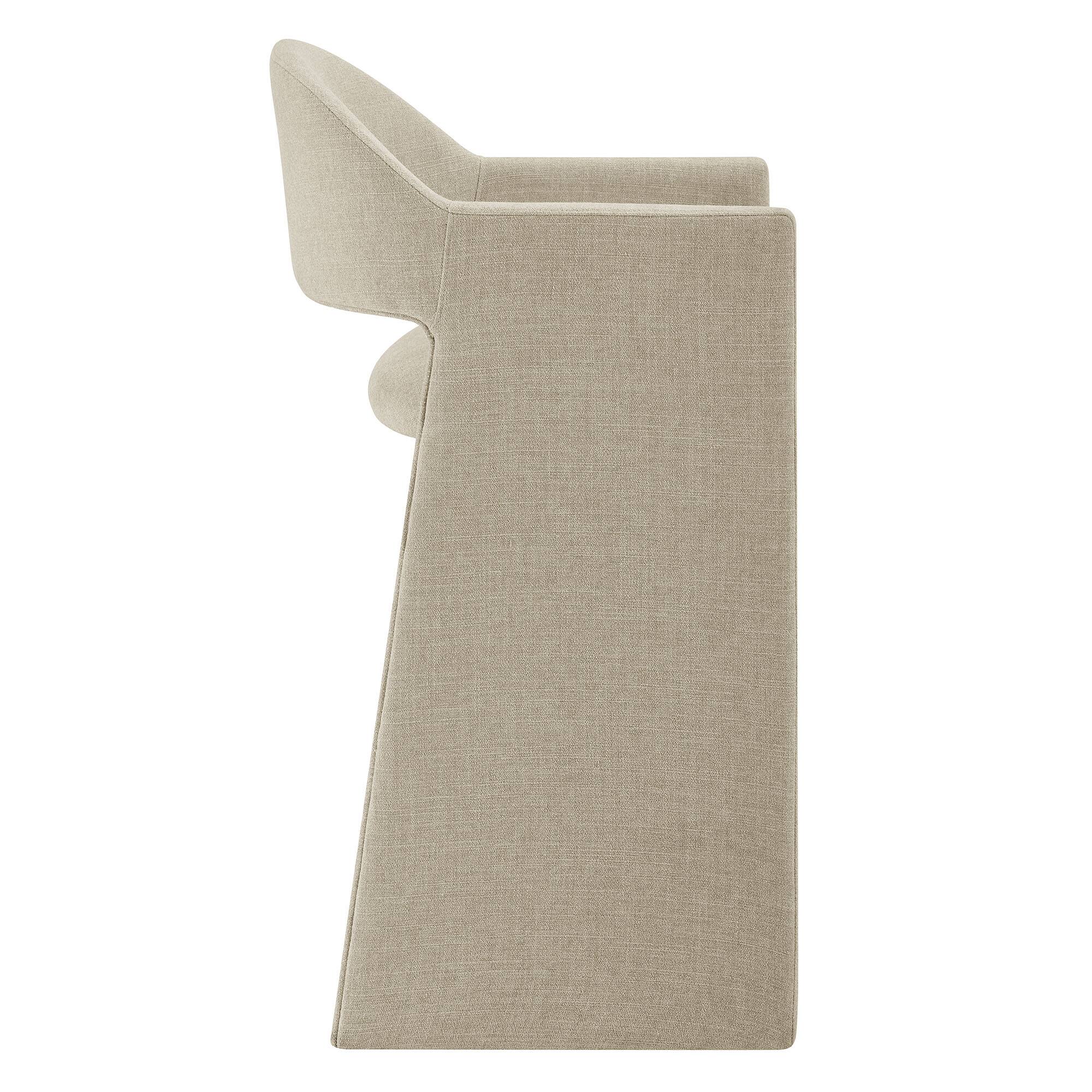 Alt View 2. Modway - Talia 41 Inch 41 Inch Upholstered Fabric Bar Stool by Modway - Linen.