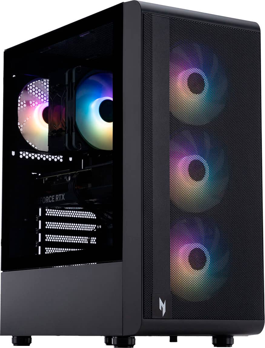 Acer - Nitro 60 Gaming Desktop - Intel Core i7-14700F - 32GB DDR5 Memory - NVIDIA GeForce RTX 5070 Ti - 2TB SSD - Black - Front_Zoom