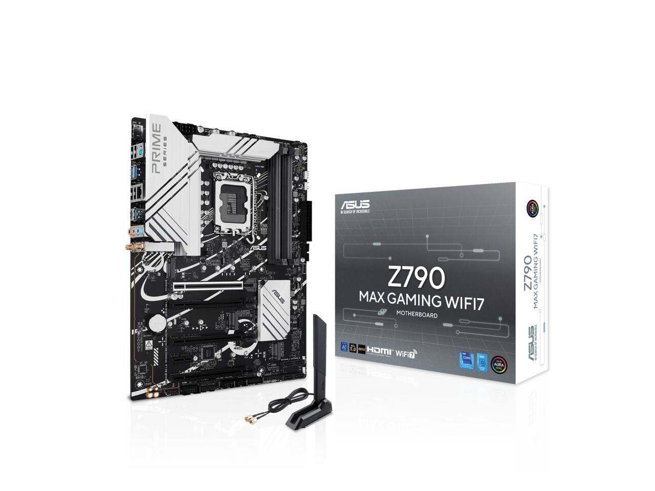 PRIME SERIES  
ASUS Z790 MAX GAMING WIFI7 MOTHERBOARD  
Al S.8 - HaMI WiFiZ  
AURA HO AES WIFI7 Z790 GAMING | MAX