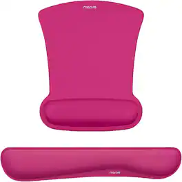 mosiso - Mouse Pad Wrist Support Ergonomic Memory Foam Mousepad for Easy Typing Cushion & Pain Relief for Office & Home - Rose Red