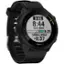 The image shows a Garmin watch displaying the time of 8:45. The watch also shows the split pace, which is 0.25 seconds ahead of the overall pace. The watch is black and white, and it is positioned on a person's wrist. The watch is designed for sports enthusiasts and athletes who need to track their performance and progress during their activities.