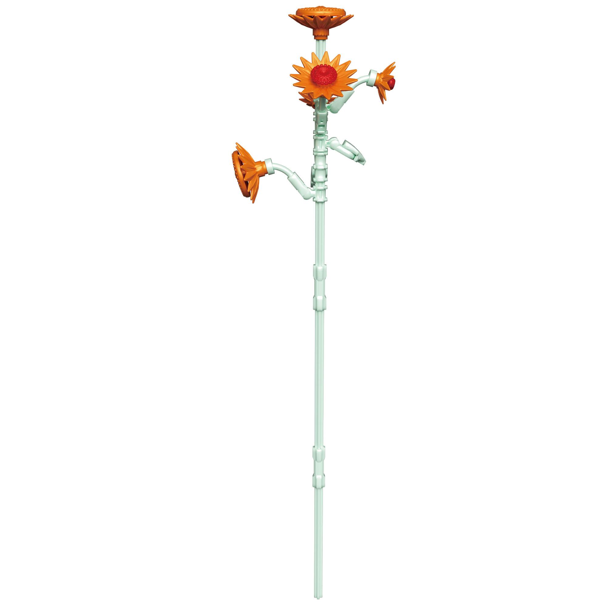 Alt View 2. Contixo - BK10 Flower Bouquet Building Set, 360-Piece Botanical Brick Kit with Adjustable Stems for Kids & Adults Ages 8+ - Orange.