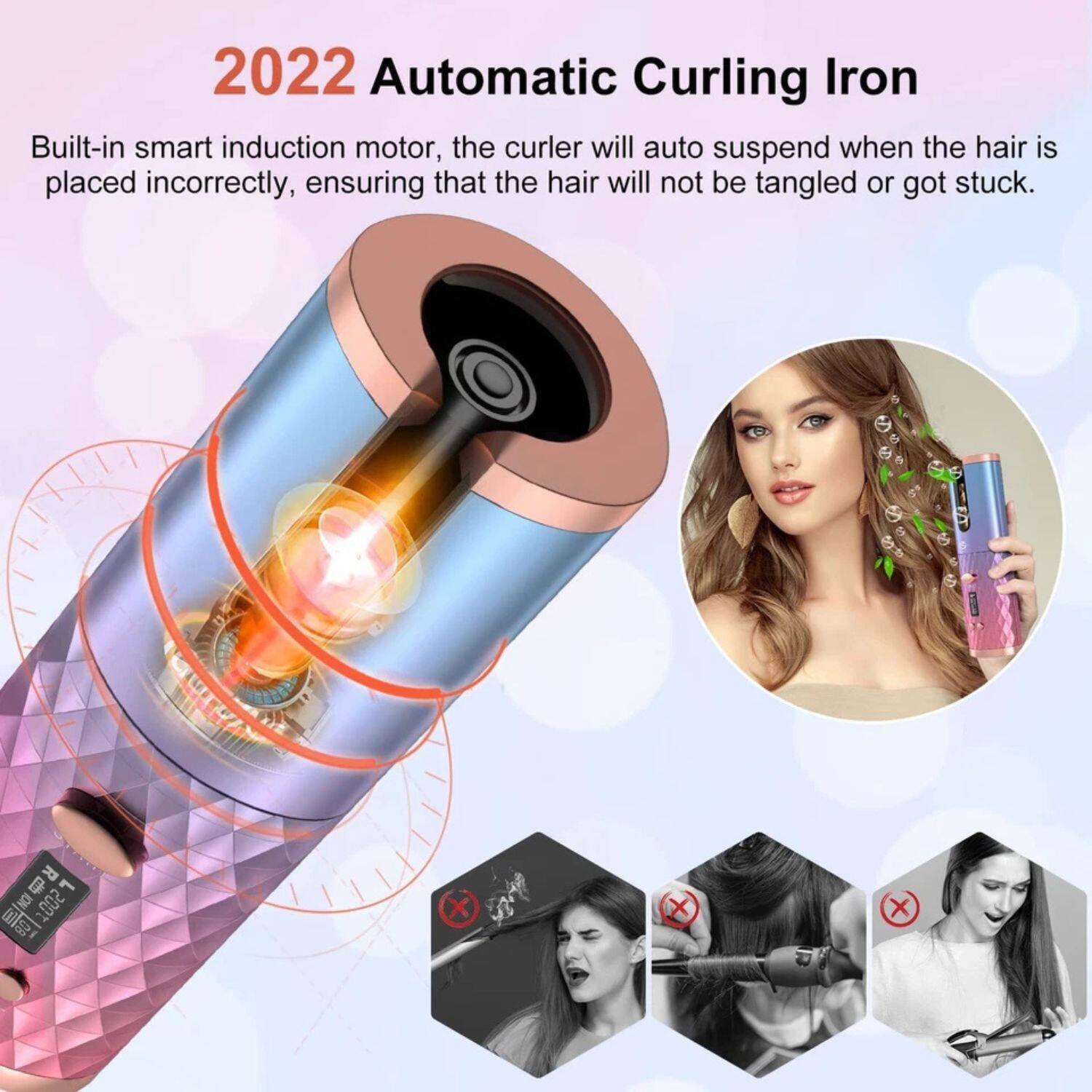 2022 Automatic Curling Iron

Built-in smart induction motor, the curler will auto suspend when the hair is placed incorrectly, ensuring that the hair will not be tangled or got stuck.