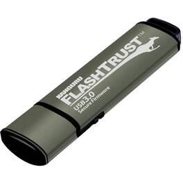 Kanguru Solutions - Kanguru FlashTrust USB3.0 Flash Drive with Digitally Signed Secure Firmware - 128 GB SuperSpeed USB3.0 Flash Drive with - Black
