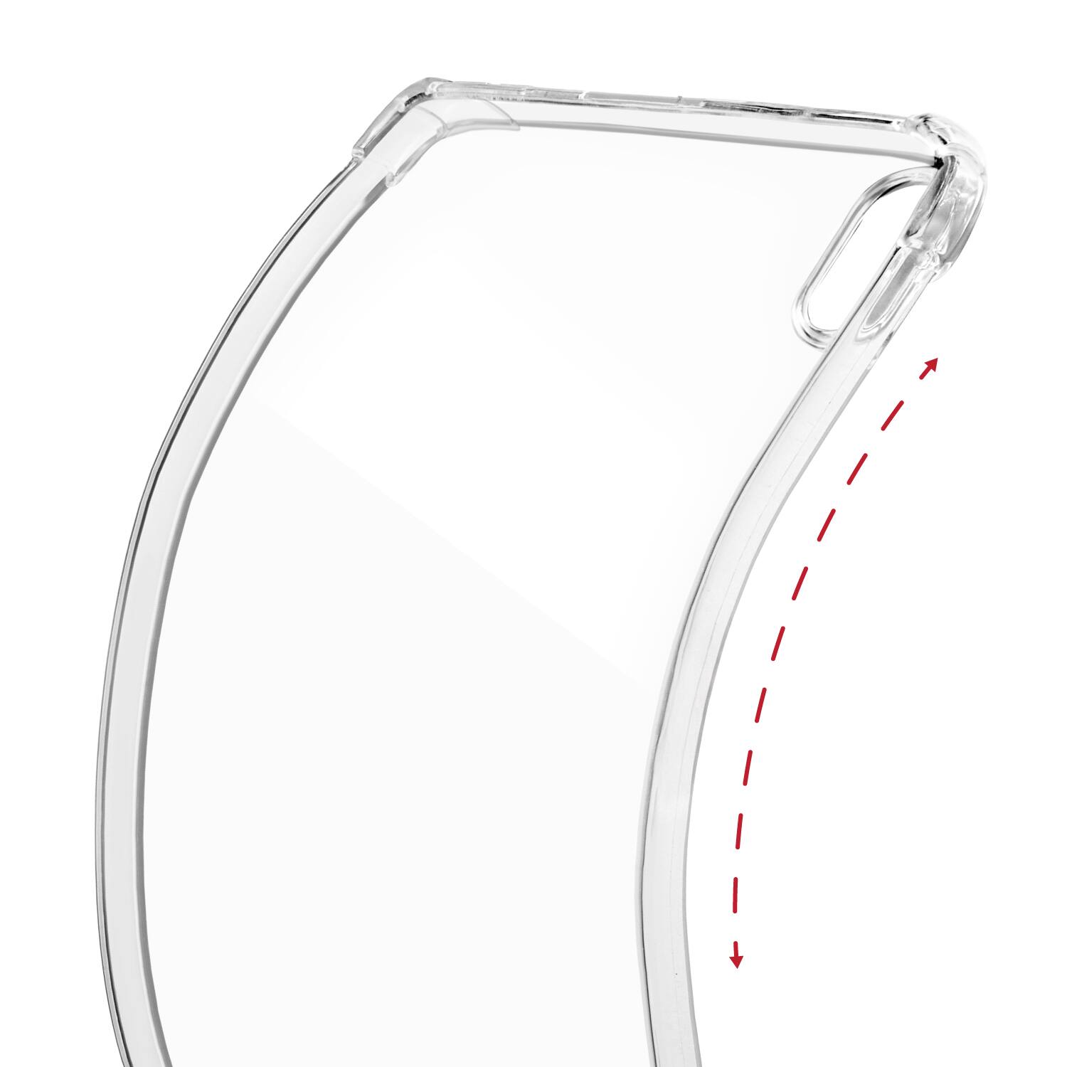 Back. Vena - For Apple iPad A16 Case, iPad A16 10th/11th Case, TPU Crystal Clear Slim and Light, Cover for iPad A16 10.9" Clear - Clear.