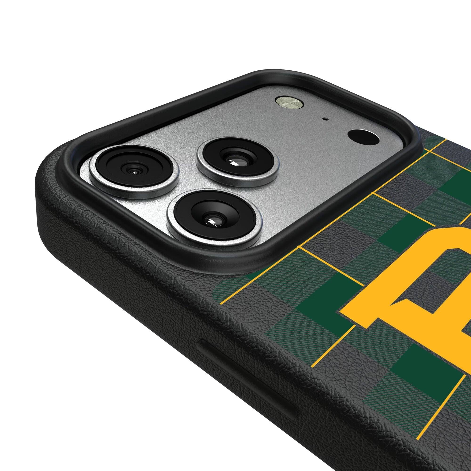 Alt View 2. Keyscaper - Baylor Bears Plaid Magnetic Bump iPhone Case - 15 - Black.
