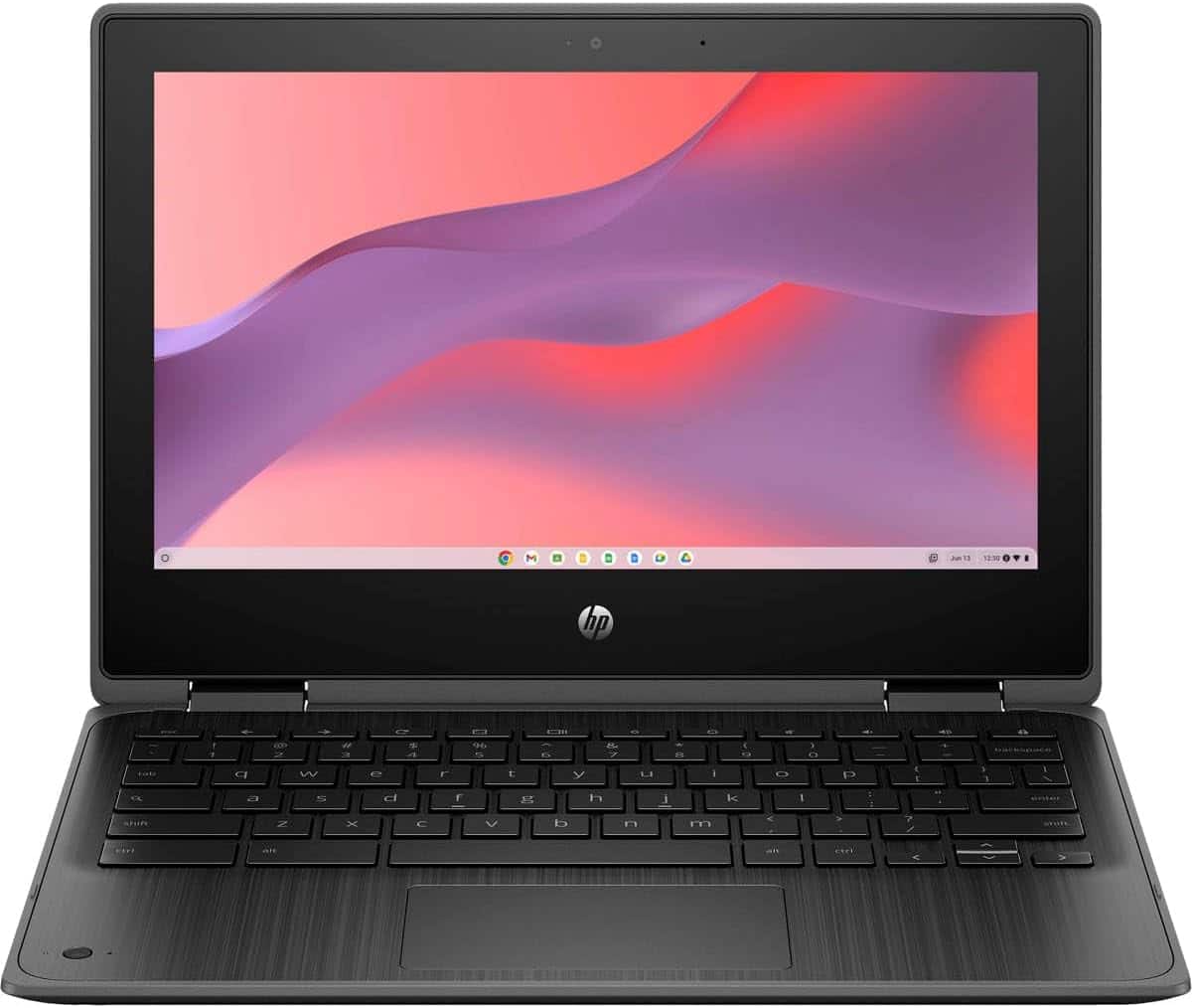 Front. HP - HP Chromebook Fortis x360 11 G3 11.6" Touch Celeron N4500 8GB 64GB eMMC - Gray.