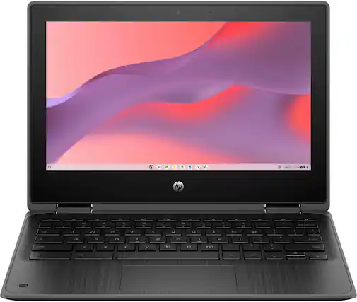 Front. HP - HP Chromebook Fortis x360 11 G3 11.6" Touch Celeron N4500 8GB 64GB eMMC - Gray.