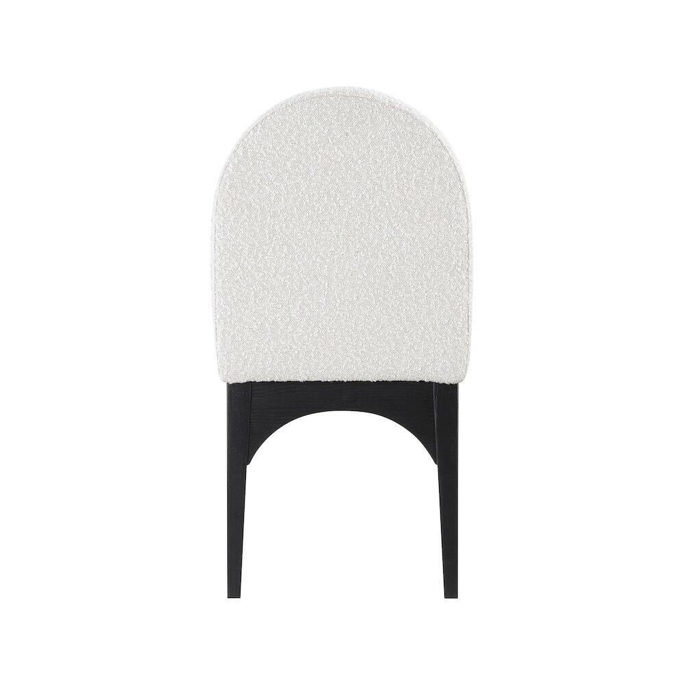Alt View 1. Meridian Furniture - Waldorf Cream Boucle Fabric Dining Chair - Beige.