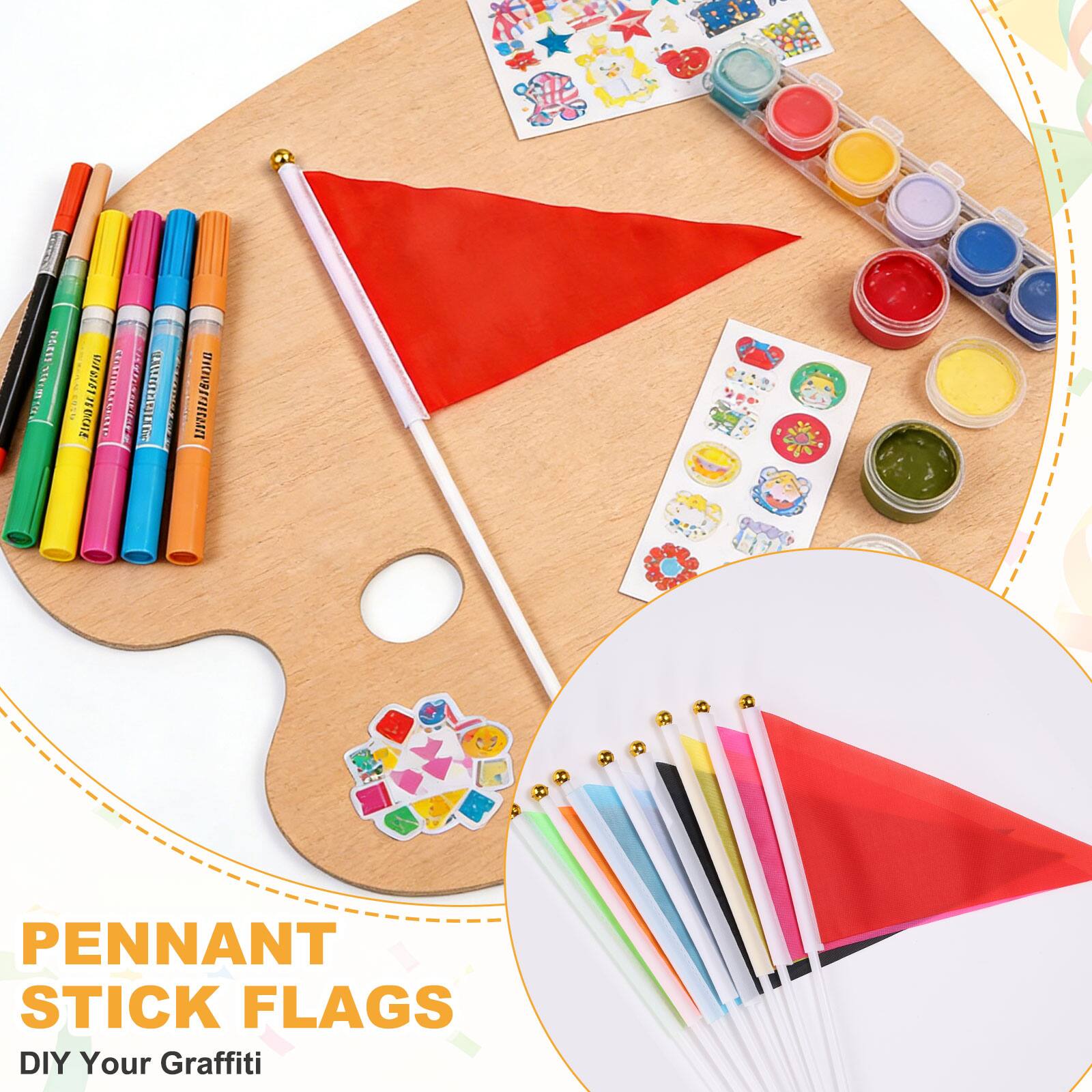 PENNANT STICK FLAGS DIY Your Graffiti