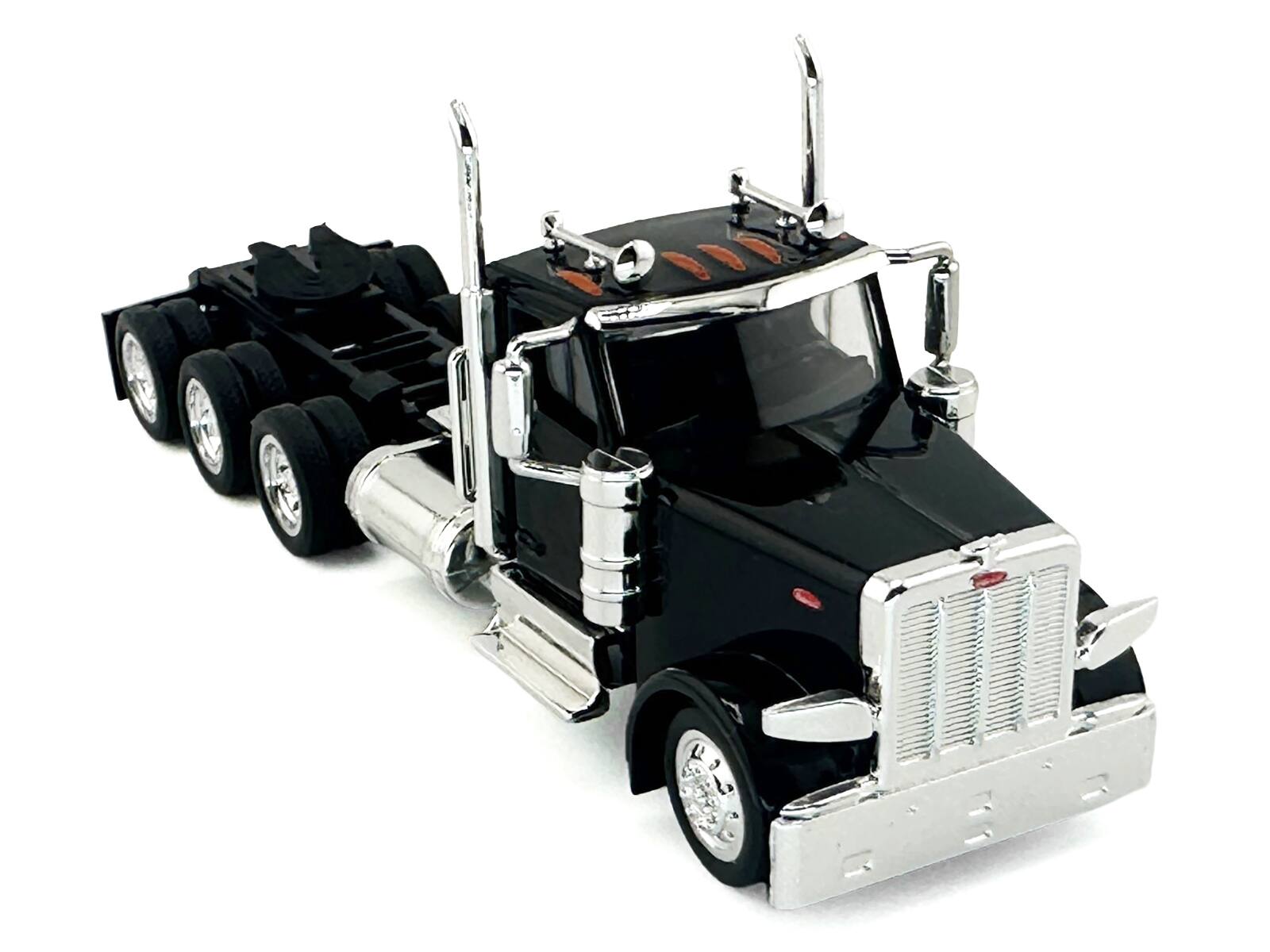 Alt View 2. HO Logistics Replicas - Peterbilt 589 3-Axel Day Cab Black 1/87 (HO) Scale Plastic Model Car by HO Logistics.