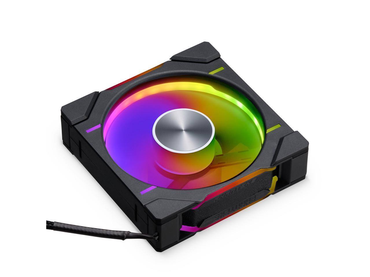 Angle. Phanteks - Phanteks D30-120 DRGB PWM FAN, Premium D-RGB Performance Fan, ARGB/DRGB lighting, Daisy-chain Fan Linking system, Black - Black.
