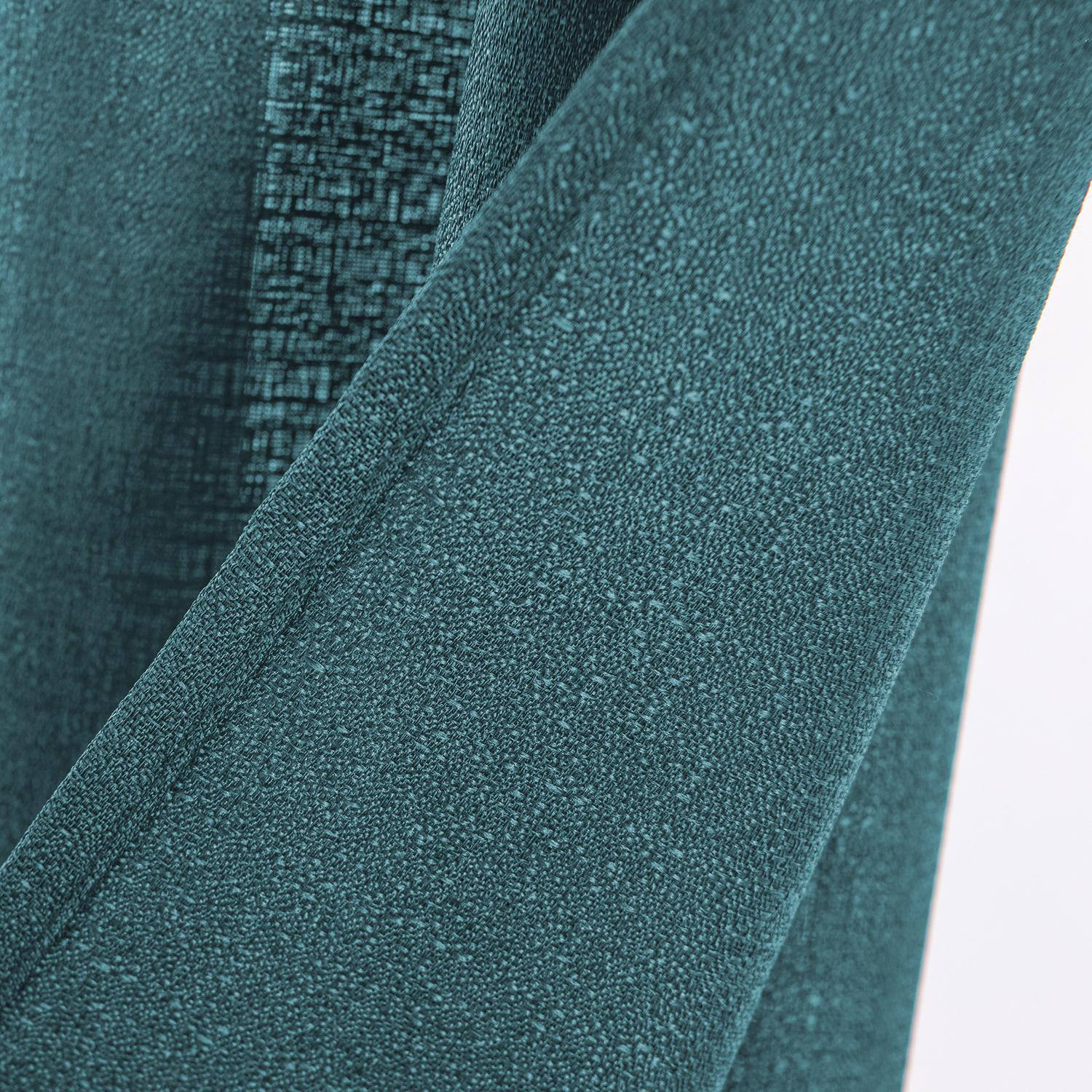 Left. RT Designers Collection - RT Designers Collection Cole Textured Grommet Room Darkening Curtain Panel 54" x 95" Teal - Teal.