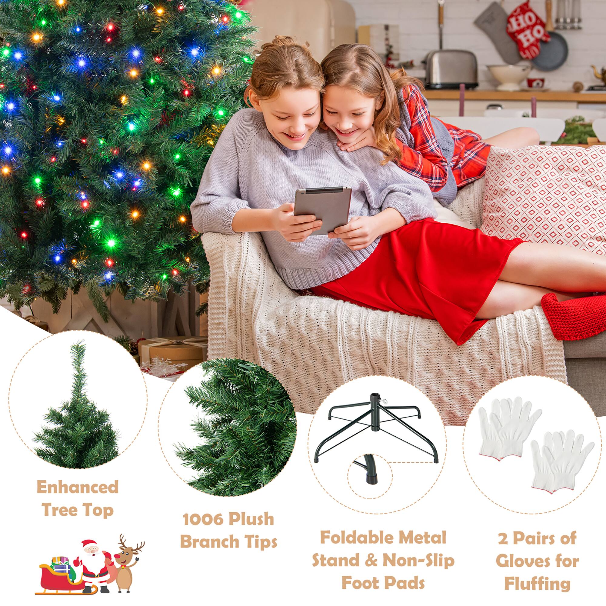 HO 40 Enhanced Tree Top 1006 Plush Branch Tips Foldable Metal Stand & Non-Slip Foot Pads 2 Pairs of Gloves for Fluffing

- Enhanced Tree Top
- 1006 Plush Branch Tips
- Foldable Metal Stand & Non-Slip Foot Pads
- 2 Pairs of Gloves for Fluffing